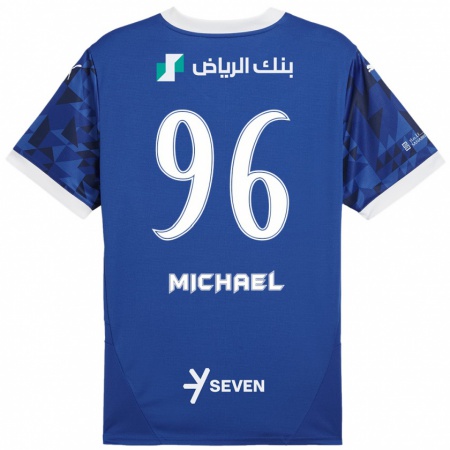 Kandiny Kinderen Michael #96 Donkerblauw Wit Thuisshirt Thuistenue 2024/25 T-Shirt