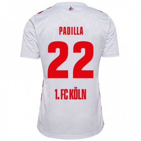 Kandiny Niño Camiseta Natalia Padilla #22 Blanco Rojo 1ª Equipación 2024/25 La Camisa