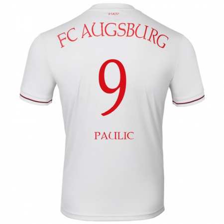 Kandiny Bambino Maglia Anthony Paulic #9 Bianco Kit Gara Home 2024/25 Maglietta