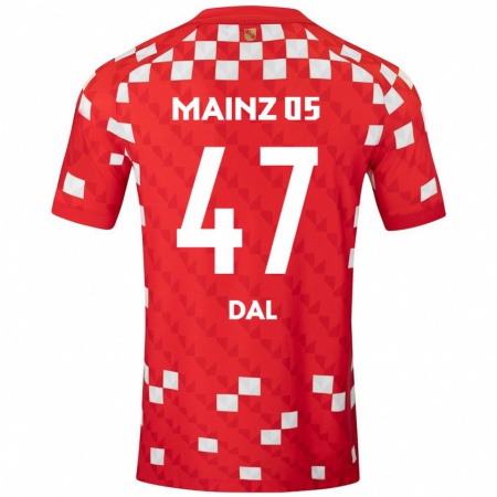 Kandiny Bambino Maglia Maxim Dal #47 Bianco Rosso Kit Gara Home 2024/25 Maglietta