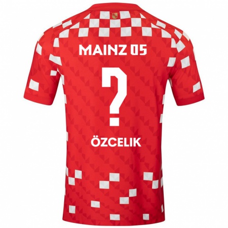 Kandiny Niño Camiseta Mehmet Özcelik #0 Blanco Rojo 1ª Equipación 2024/25 La Camisa