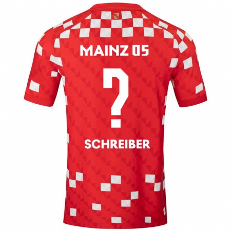 Kandiny Bambino Maglia Philipp Schreiber #0 Bianco Rosso Kit Gara Home 2024/25 Maglietta