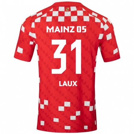 Kandiny Bambino Maglia Lucas Laux #31 Bianco Rosso Kit Gara Home 2024/25 Maglietta