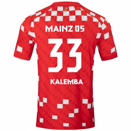 Kandiny Bambino Maglia Marcel Kalemba #33 Bianco Rosso Kit Gara Home 2024/25 Maglietta