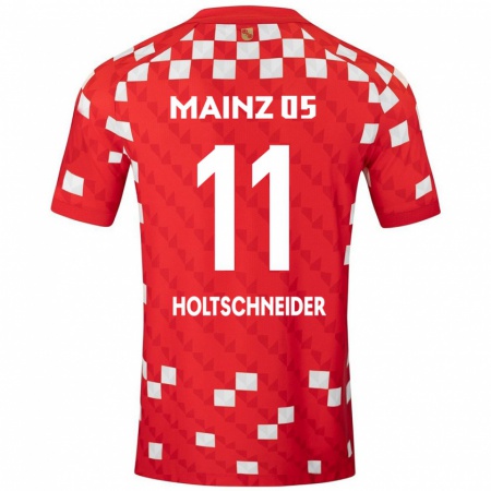 Kandiny Bambino Maglia Hannah Holtschneider #11 Bianco Rosso Kit Gara Home 2024/25 Maglietta