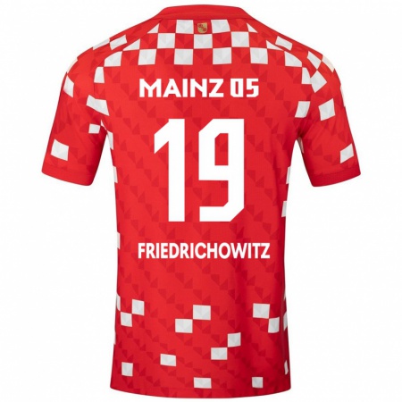 Kandiny Bambino Maglia Anna Friedrichowitz #19 Bianco Rosso Kit Gara Home 2024/25 Maglietta