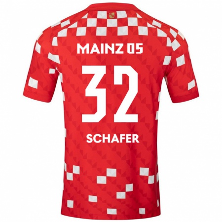 Kandiny Bambino Maglia Ann-Christin Schäfer #32 Bianco Rosso Kit Gara Home 2024/25 Maglietta