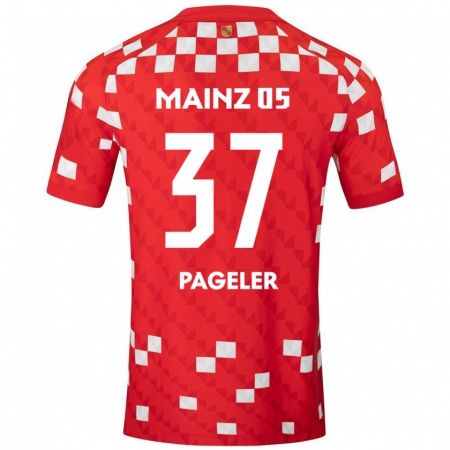 Kandiny Bambino Maglia Maja Pageler #37 Bianco Rosso Kit Gara Home 2024/25 Maglietta