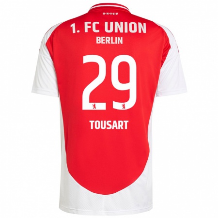 Kandiny Kinder Lucas Tousart #29 Rot Weiß Heimtrikot Trikot 2024/25 T-Shirt Österreich