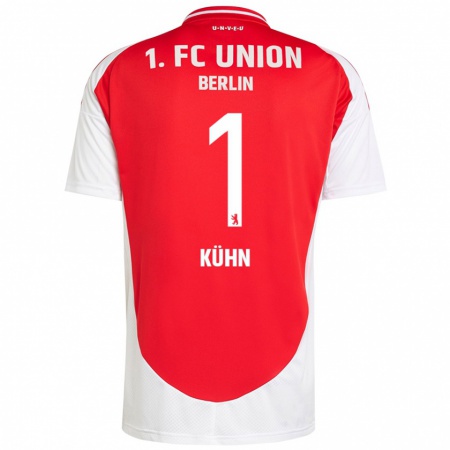 Kandiny Bambino Maglia Samuel Kühn #1 Rosso Bianco Kit Gara Home 2024/25 Maglietta