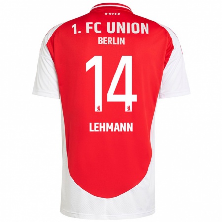 Kandiny Bambino Maglia Noah Lehmann #14 Rosso Bianco Kit Gara Home 2024/25 Maglietta