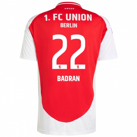 Kandiny Bambino Maglia Ahmad Badran #22 Rosso Bianco Kit Gara Home 2024/25 Maglietta