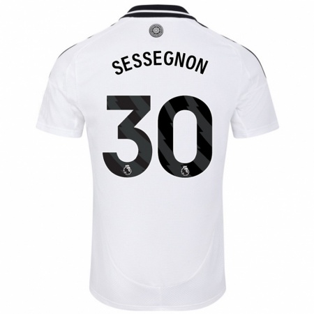 Kandiny Dzieci Ryan Sessegnon #30 Biały Domowa Koszulka 2024/25 Koszulki Klubowe