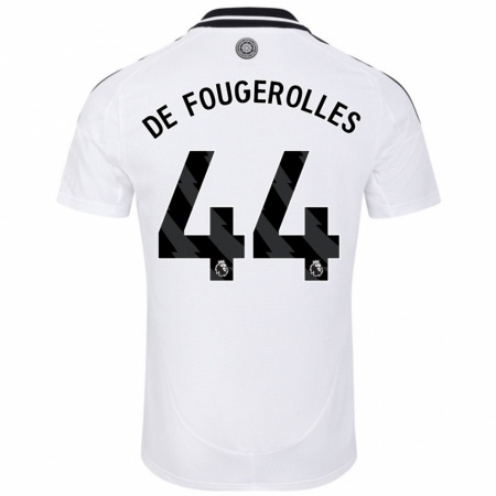 Kandiny Kinderen Luc De Fougerolles #44 Wit Thuisshirt Thuistenue 2024/25 T-Shirt België