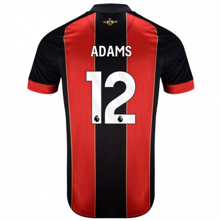 Kandiny Kinderen Tyler Adams #12 Rood Zwart Thuisshirt Thuistenue 2024/25 T-Shirt België