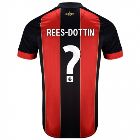 Kandiny Niño Camiseta Remy Rees-Dottin #0 Rojo Negro 1ª Equipación 2024/25 La Camisa