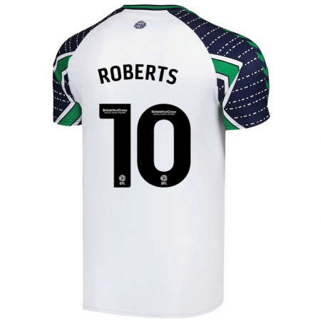 Kandiny Kinderen Patrick Roberts #10 Wit Uitshirt Uittenue 2024/25 T-Shirt