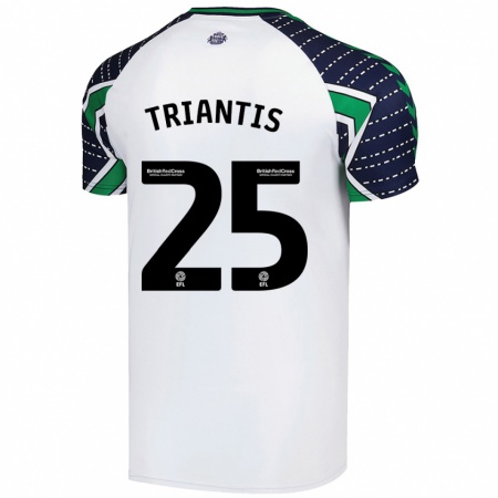 Kandiny Kinderen Nectarios Triantis #25 Wit Uitshirt Uittenue 2024/25 T-Shirt