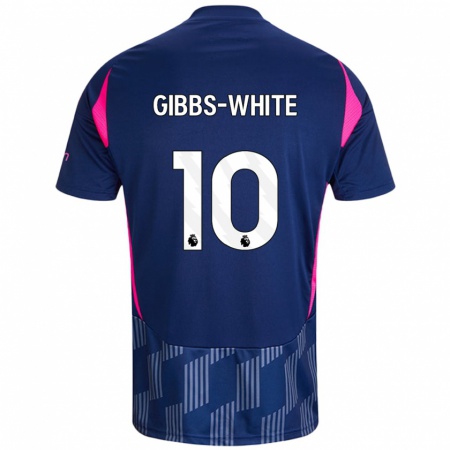 Kandiny Kinderen Morgan Gibbs-White #10 Koningsblauw Roze Uitshirt Uittenue 2024/25 T-Shirt