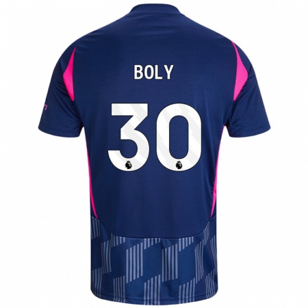 Kandiny Kinderen Willy Boly #30 Koningsblauw Roze Uitshirt Uittenue 2024/25 T-Shirt