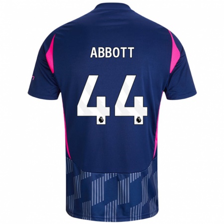 Kandiny Kinderen Zach Abbott #44 Koningsblauw Roze Uitshirt Uittenue 2024/25 T-Shirt