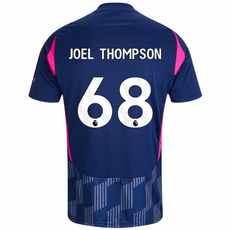 Kandiny Kinderen Joel Thompson #68 Koningsblauw Roze Uitshirt Uittenue 2024/25 T-Shirt