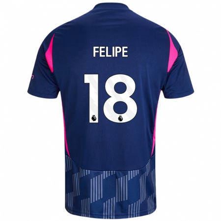 Kandiny Kinderen Felipe #18 Koningsblauw Roze Uitshirt Uittenue 2024/25 T-Shirt