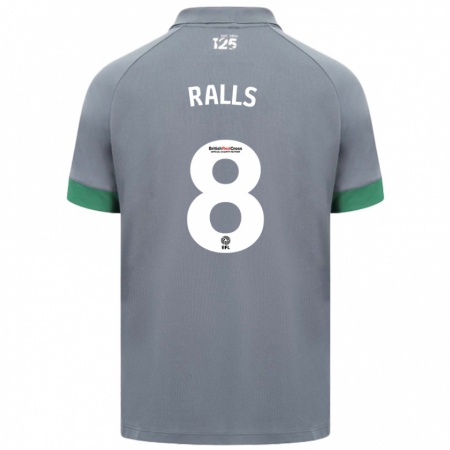 Kandiny Bambino Maglia Joe Ralls #8 Grigio Scuro Kit Gara Away 2024/25 Maglietta