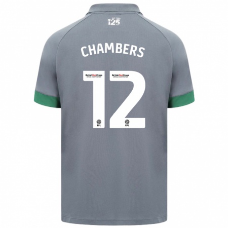 Kandiny Kinderen Calum Chambers #12 Donkergrijs Uitshirt Uittenue 2024/25 T-Shirt