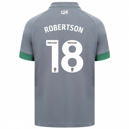 Kandiny Kinderen Alex Robertson #18 Donkergrijs Uitshirt Uittenue 2024/25 T-Shirt