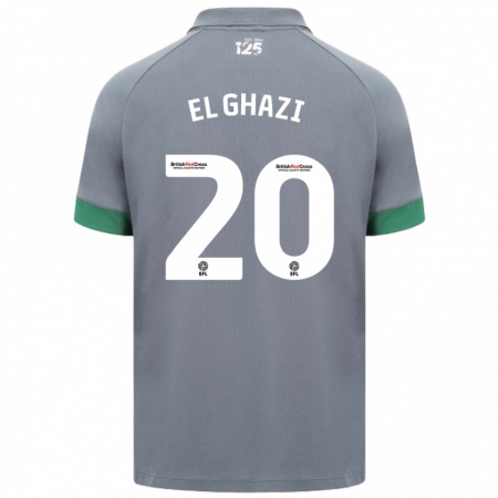 Kandiny Kinder Anwar El Ghazi #20 Dunkelgrau Auswärtstrikot Trikot 2024/25 T-Shirt Österreich