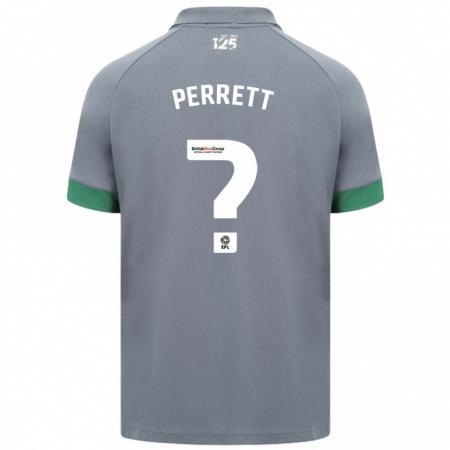 Kandiny Kinderen Troy Perrett #0 Donkergrijs Uitshirt Uittenue 2024/25 T-Shirt