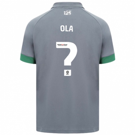 Kandiny Bambino Maglia Daniel Ola #0 Grigio Scuro Kit Gara Away 2024/25 Maglietta