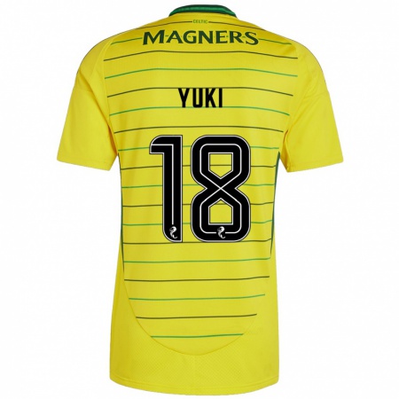 Kandiny Kinderen Yuki Kobayashi #18 Geel Uitshirt Uittenue 2024/25 T-Shirt