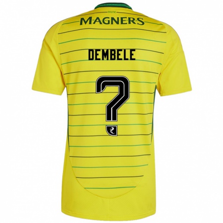 Kandiny Kinderen Hassan Dembele #0 Geel Uitshirt Uittenue 2024/25 T-Shirt