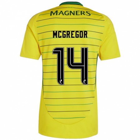 Kandiny Kinderen Shannon Mcgregor #14 Geel Uitshirt Uittenue 2024/25 T-Shirt