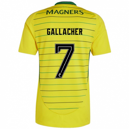 Kandiny Kinder Amy Gallacher #7 Gelb Auswärtstrikot Trikot 2024/25 T-Shirt Österreich