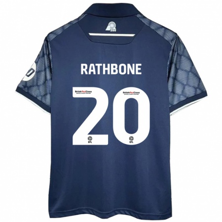 Kandiny Kinderen Ollie Rathbone #20 Zwart Uitshirt Uittenue 2024/25 T-Shirt