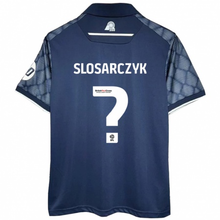 Kandiny Kinderen Nikolas Slosarczyk #0 Zwart Uitshirt Uittenue 2024/25 T-Shirt