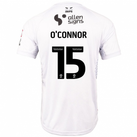 Kandiny Kinderen Paudie O'connor #15 Rood Wit Uitshirt Uittenue 2024/25 T-Shirt