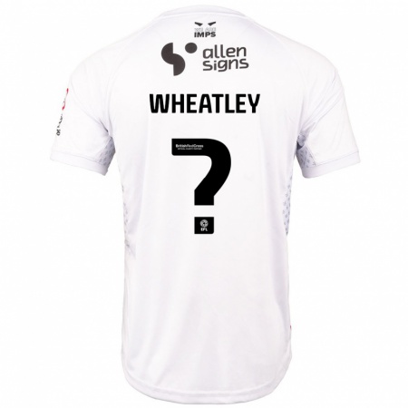 Kandiny Kinderen Kyrell Wheatley #0 Rood Wit Uitshirt Uittenue 2024/25 T-Shirt