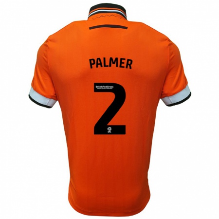 Kandiny Kinderen Liam Palmer #2 Oranje Wit Uitshirt Uittenue 2024/25 T-Shirt