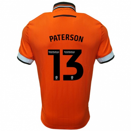 Kandiny Kinderen Callum Paterson #13 Oranje Wit Uitshirt Uittenue 2024/25 T-Shirt