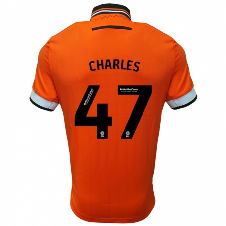 Kandiny Kinderen Pierce Charles #47 Oranje Wit Uitshirt Uittenue 2024/25 T-Shirt