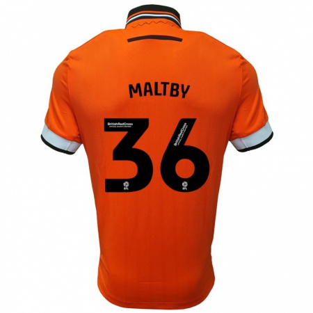 Kandiny Kinderen Mackenzie Maltby #36 Oranje Wit Uitshirt Uittenue 2024/25 T-Shirt