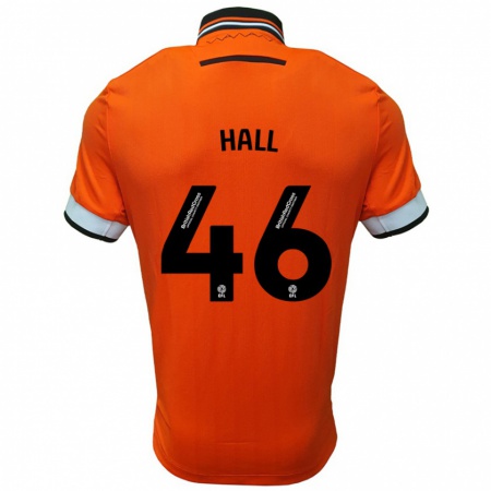 Kandiny Bambino Maglia Jack Hall #46 Arancione Bianco Kit Gara Away 2024/25 Maglietta