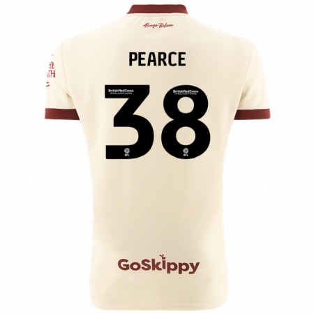 Kandiny Bambino Maglia Manon Pearce #38 Crema Bianco Kit Gara Away 2024/25 Maglietta