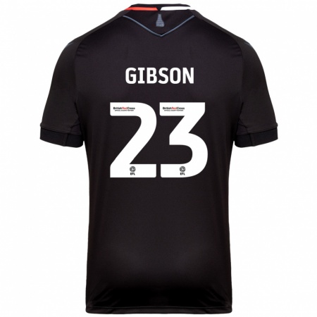 Kandiny Kinderen Ben Gibson #23 Zwart Uitshirt Uittenue 2024/25 T-Shirt