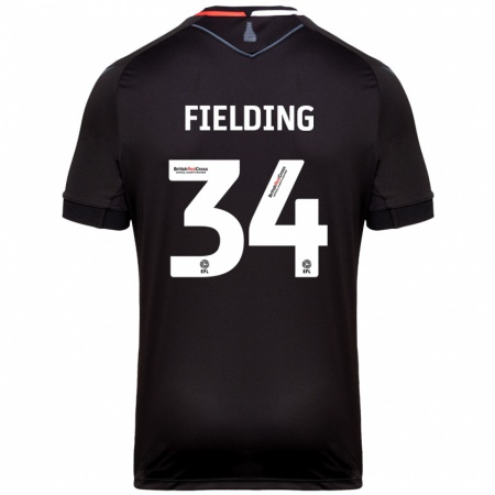 Kandiny Kinderen Frank Fielding #34 Zwart Uitshirt Uittenue 2024/25 T-Shirt