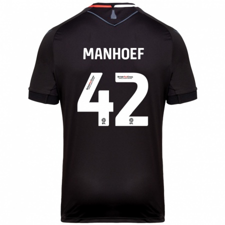 Kandiny Kinderen Million Manhoef #42 Zwart Uitshirt Uittenue 2024/25 T-Shirt